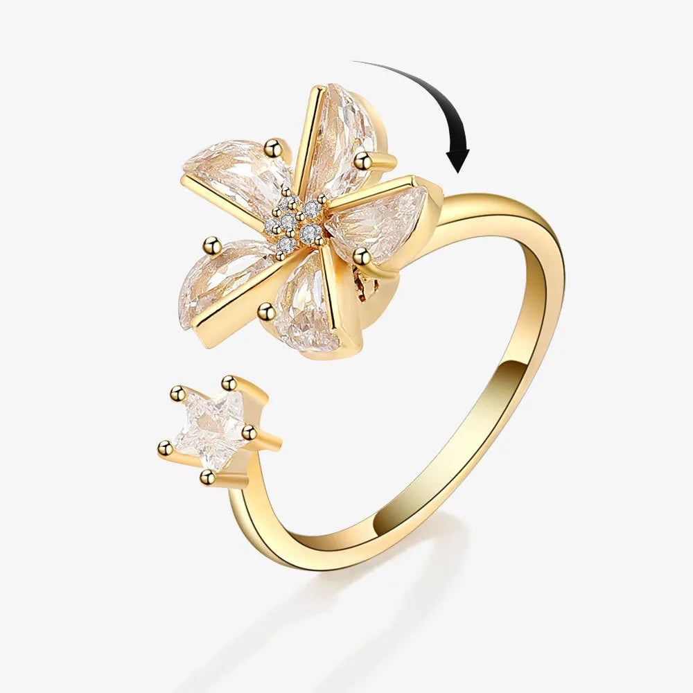 Gold Butterfly Charm Ring