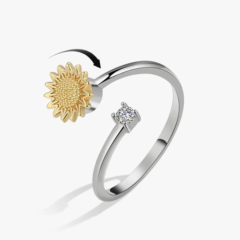 Silver Petite Flower Wrap Ring