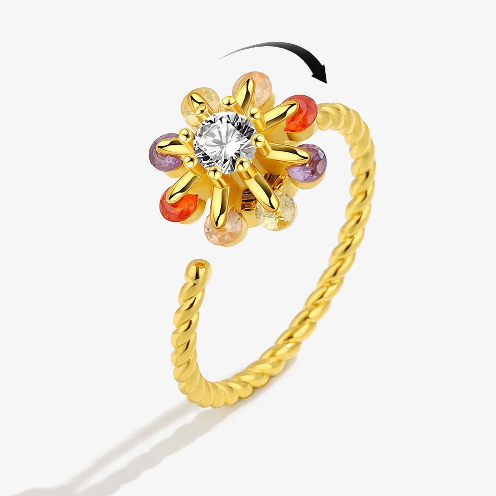 Golden Daisy Chain Ring