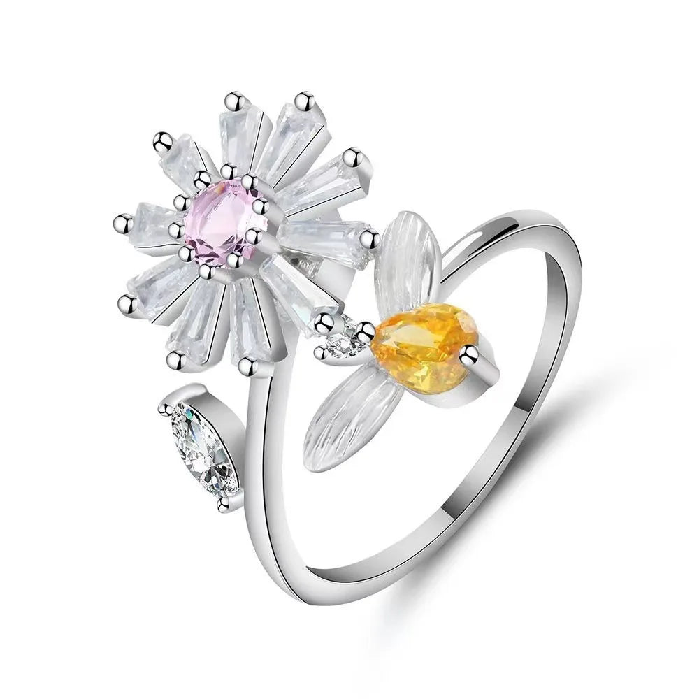 Silver Garden Bloom Ring