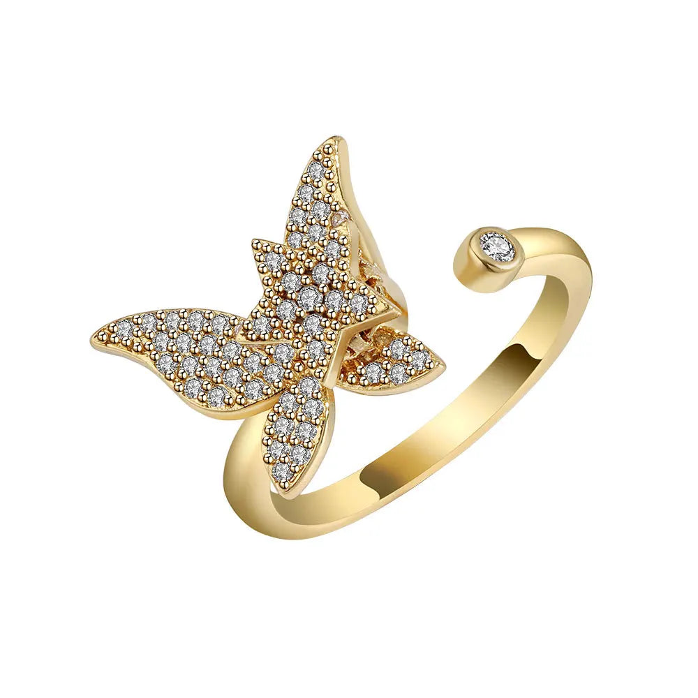 Golden Star Accent Ring